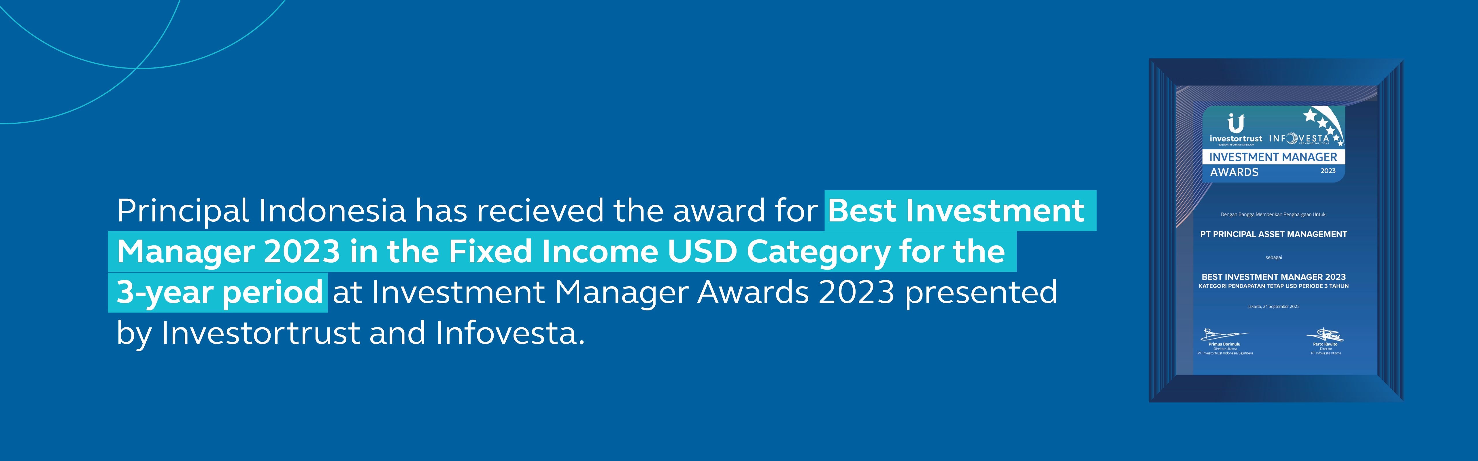 Principal Indonesia Receives Awards as Best Investment Manager 2023 from Investortrust.id